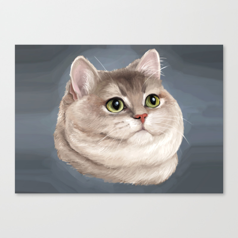 Heavy Breathing Cat Fine Art Edition Canvas Print By Ashoakmaple