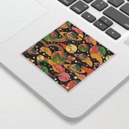 Cosmic Psychedelic Planet Sticker