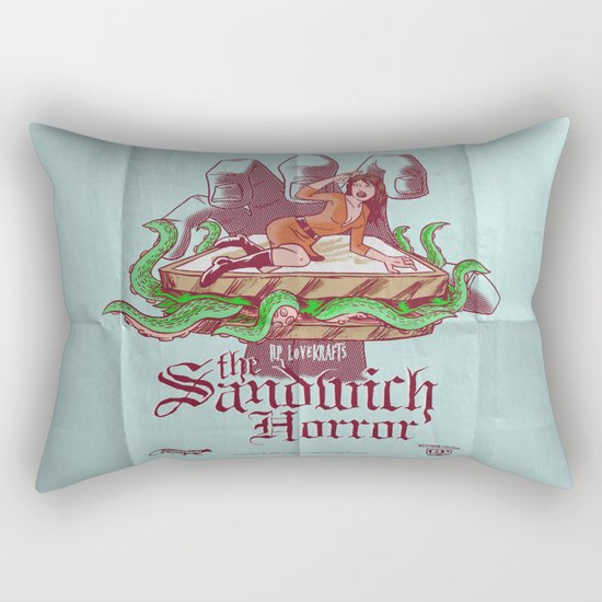 H.P. LoveKRAFT's The Sandwich Horror Rectangular Pillow