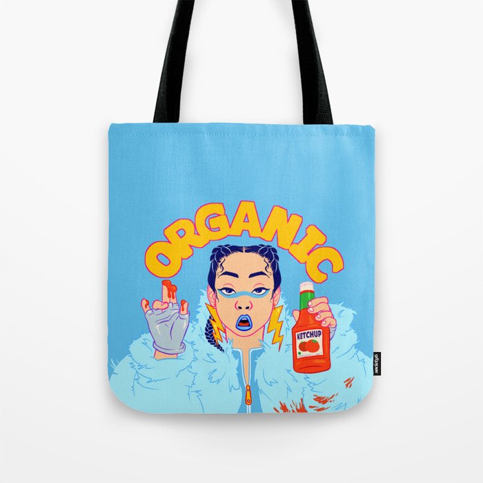 Jobu Tupaki Organic Ketchup Tote Bag by Society6