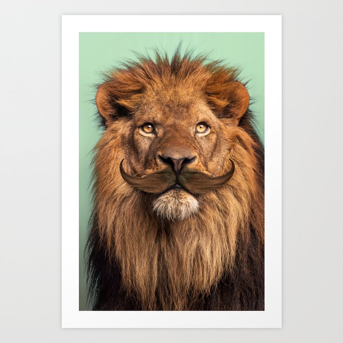 BEARDED LION Art Print