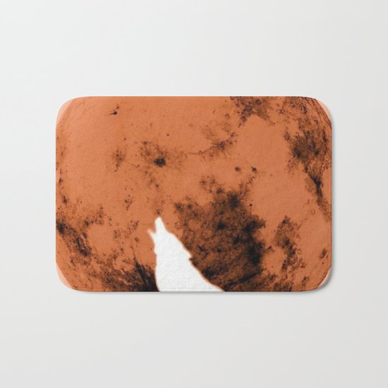 A Wolf & Moon Bath Mat
