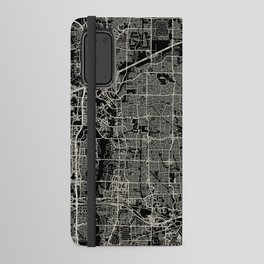 USA PLANO City Map - Black and White Android Wallet Case