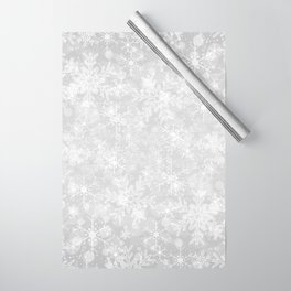 Silver Snowflakes Wrapping Paper