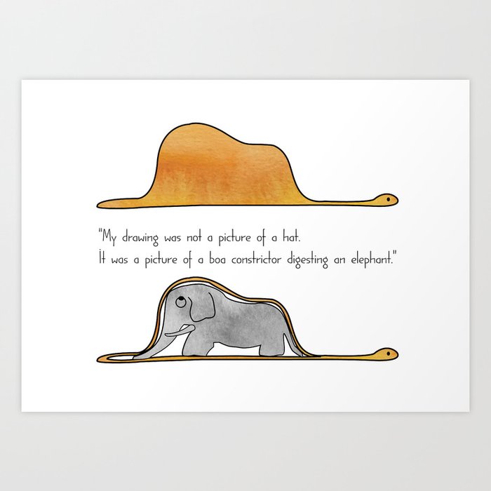 the little prince a hat or a boa constrictor art print the little prince a hat or a boa constrictor art print