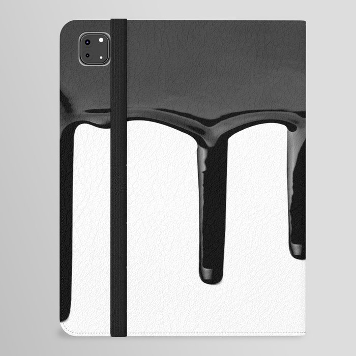 Black paint drip iPad Folio Case