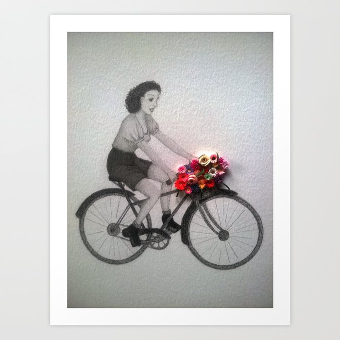 Summer Cyclist Art Print
