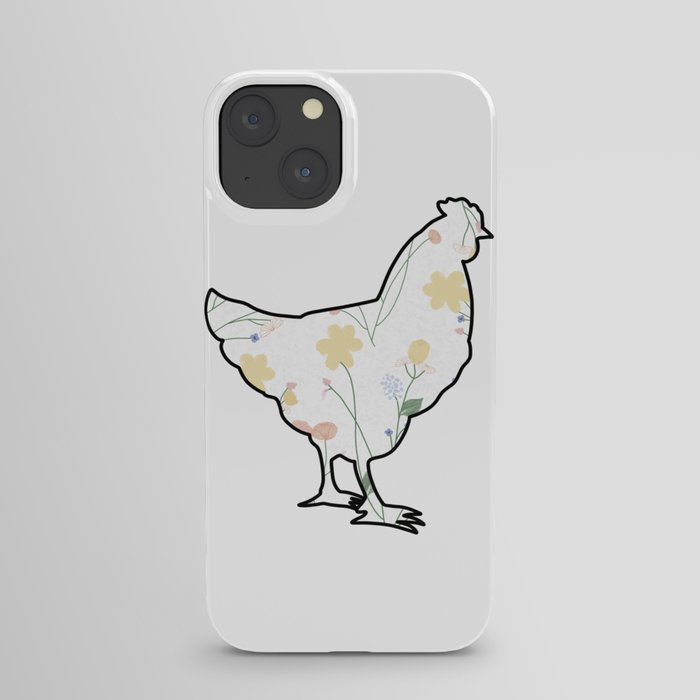 Floral Chicken iPhone Case