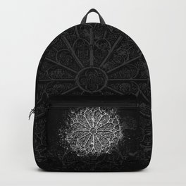 Notre Dame Rose window-Cathedral-Architecture-Paris Backpack