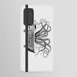 Tentacles in the Tub | Octopus in Bath | Vintage Octopus | Black and White | Android Wallet Case