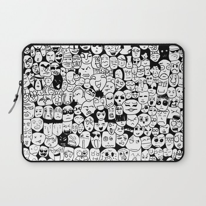 Crowded Faces II Laptop Sleeve