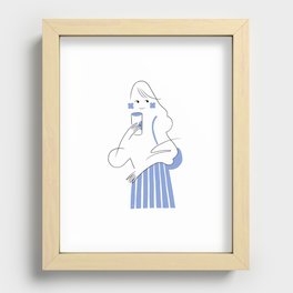 Cafe Girl 3 Recessed Framed Print