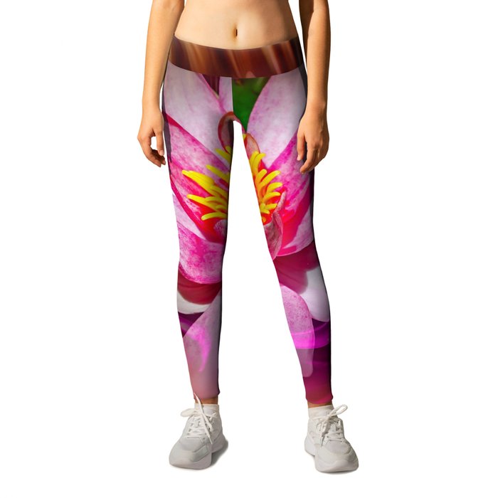 Wellness Water Lily Rose 6 Leggings by Walter Zettl | Society6