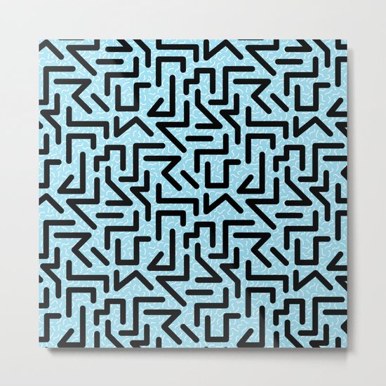 Memphis Labyrinth Metal Print
