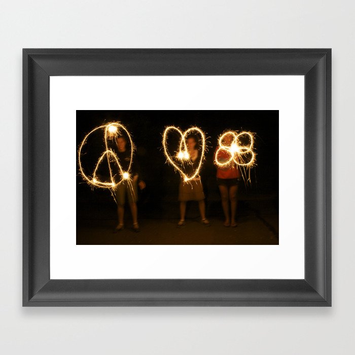 peace love camp Framed Art Print