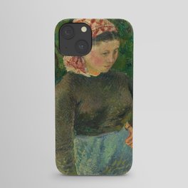 Peasant Woman, 1880 by Camille Pissarro iPhone Case