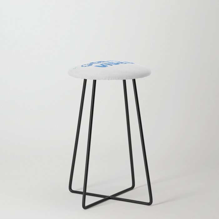 Ocean vibes decorative lettering Counter Stool