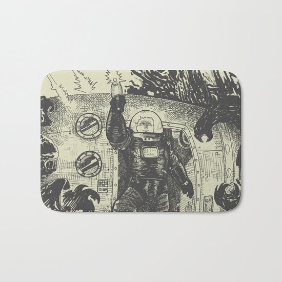 Space slugs die easy Bath Mat