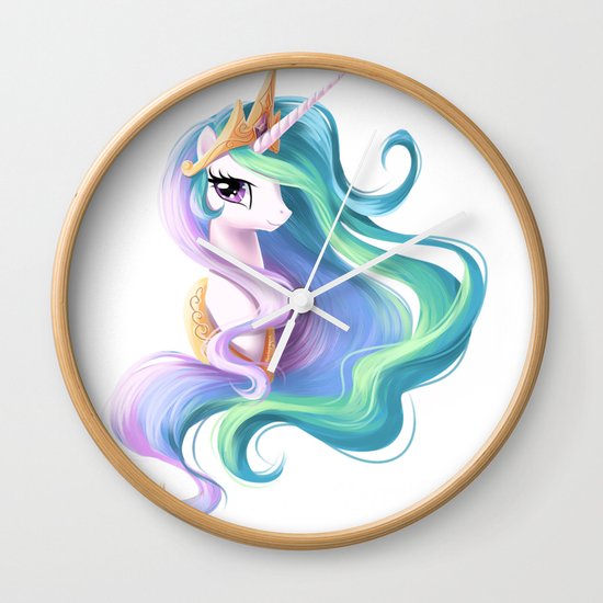 Beautiful Unicorn Drawing Wall Clock By Gomeans Society6