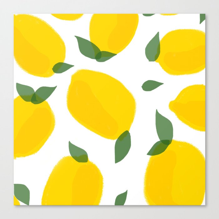 For the Love of lemons Canvas Print