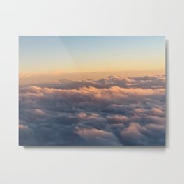 Clouds from Above Metal Print | Fluffy, Adventure, Clouscape, Nature, Naturephotography, Cloudy, Photo, Sunset, Sky, Travel 