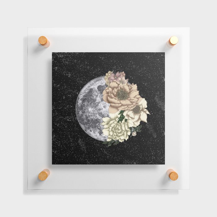 Moon Abloom Cream Garden Floating Acrylic Print