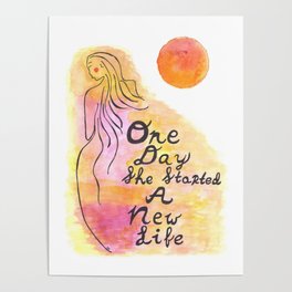 One Day She Started a New Life Poster