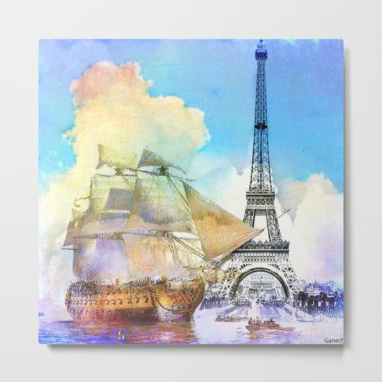The boarding of the Eiffel Tower Metal Print