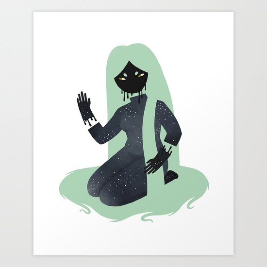 Space Girl 7 Art Print