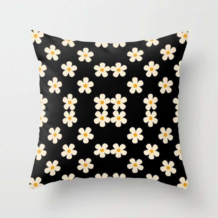 Daisy pattern, flowers pattern  Throw Pillow