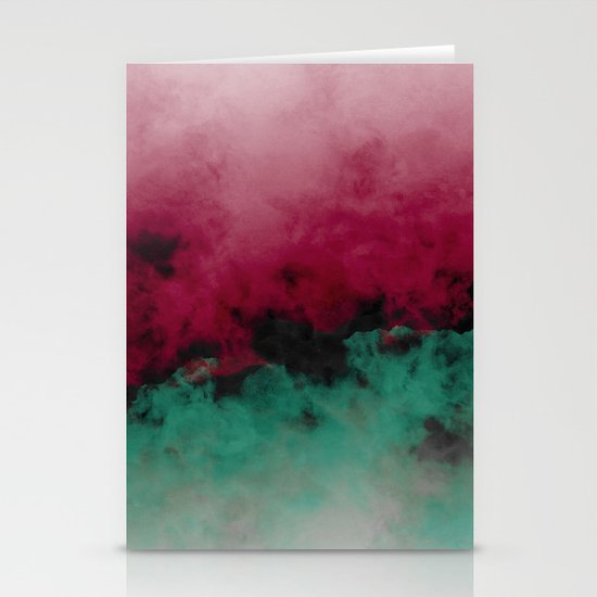 Zero Visibility Poinsettia Ombre Stationery Cards