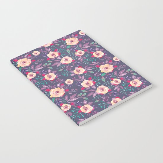 Flower Watercolor Pattern Notebook