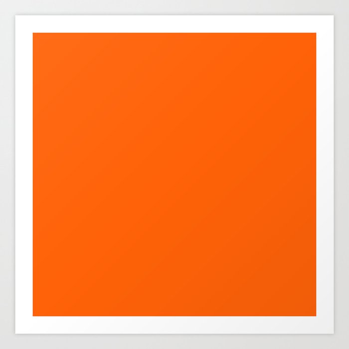 Orange Classic Solid Color Orange Art Print