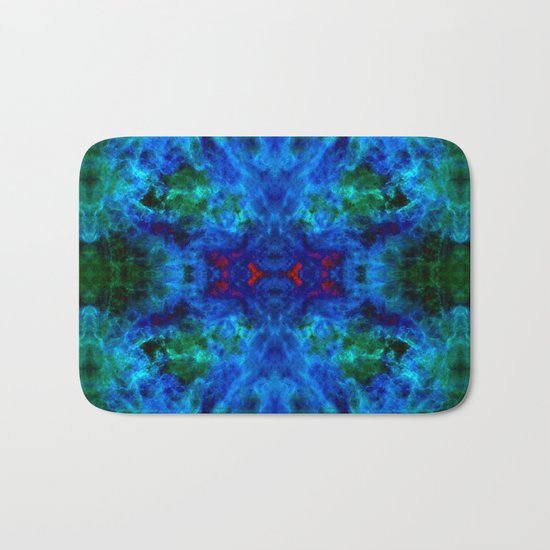 Slate Marble Clouds - Deep Sea Bath Mat