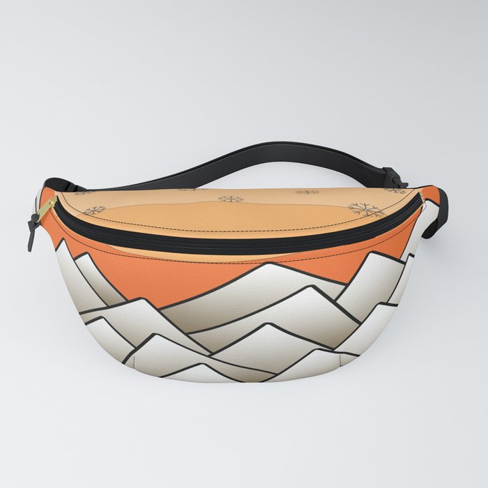Abstract geometric - snow mountains. Fanny Pack