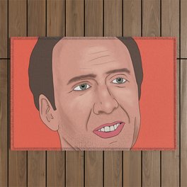 Nicolas Cage meme, National Treasure, Con air, Face Off, Nic Cage face art Outdoor Rug