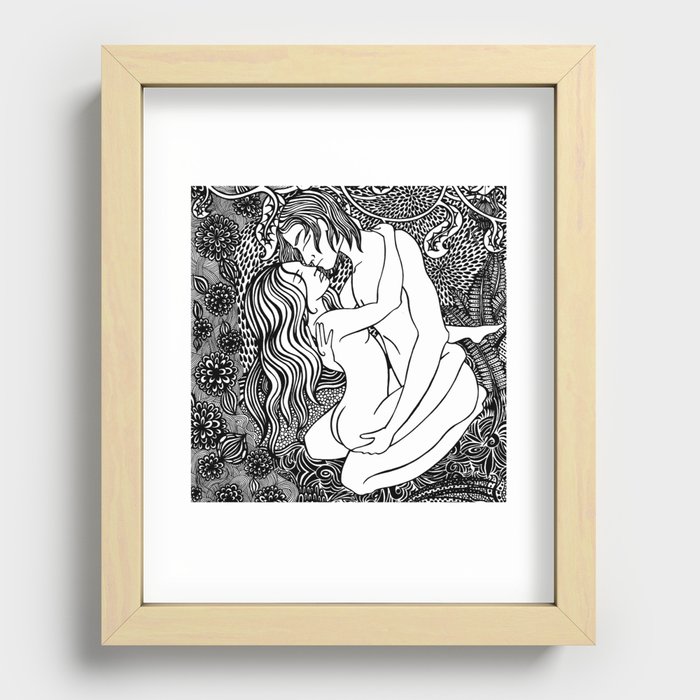 wrapped up in you Recessed Framed Print