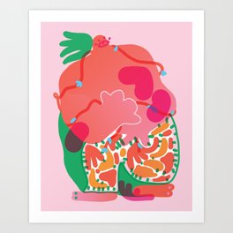 Tangled | Contemporary Illustration Matisse Inspired Figure Organic Style Art Print