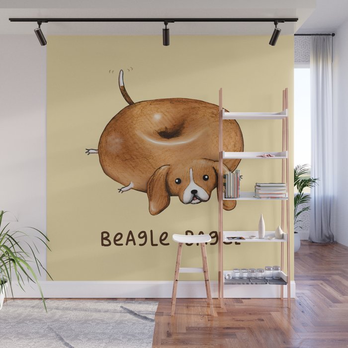 Beagle Bagel Wall Mural