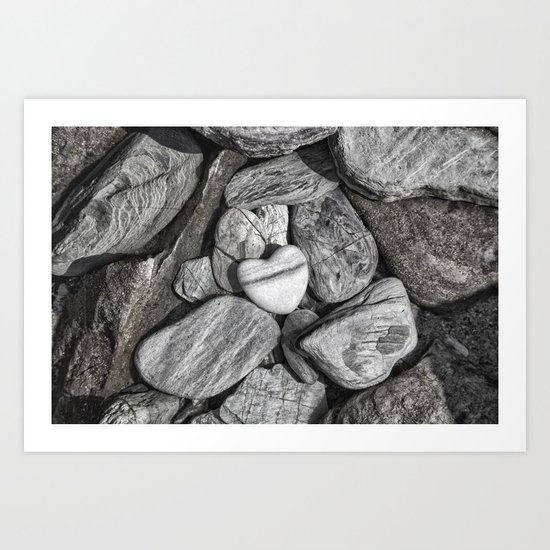 Stone Heart Art Print