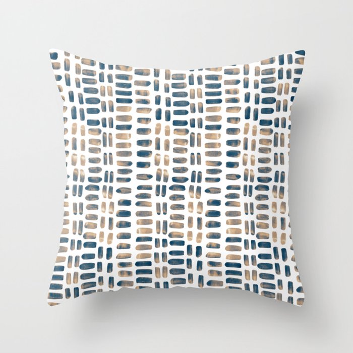 Abstract rectangles - neutral Throw Pillow