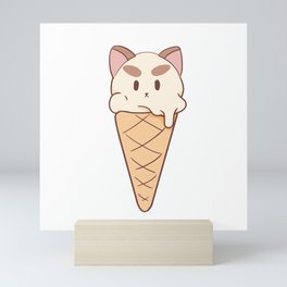 Ice cream puppycat Mini Art Print