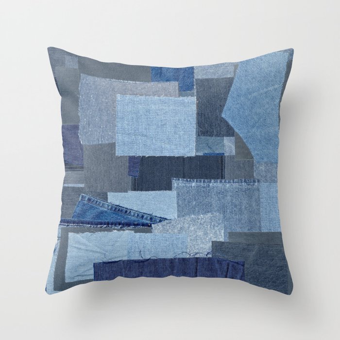 Blue jean discount throw pillows