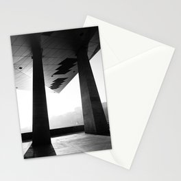 Industrial style | Giant concrete pillars holding steel structure | Confluence district, Lyon Stationery Card