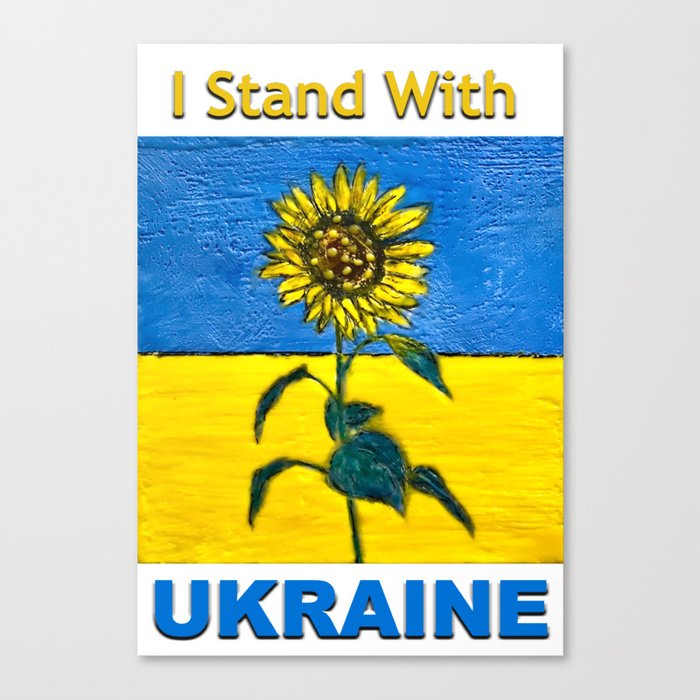 I Stand With Ukraine Wht Canvas Print