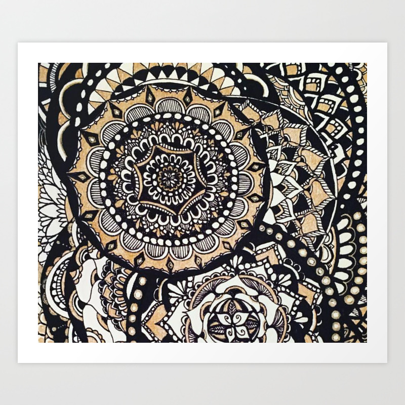 Print Zentangle Mandala Art Print by mandalamaven | Society6