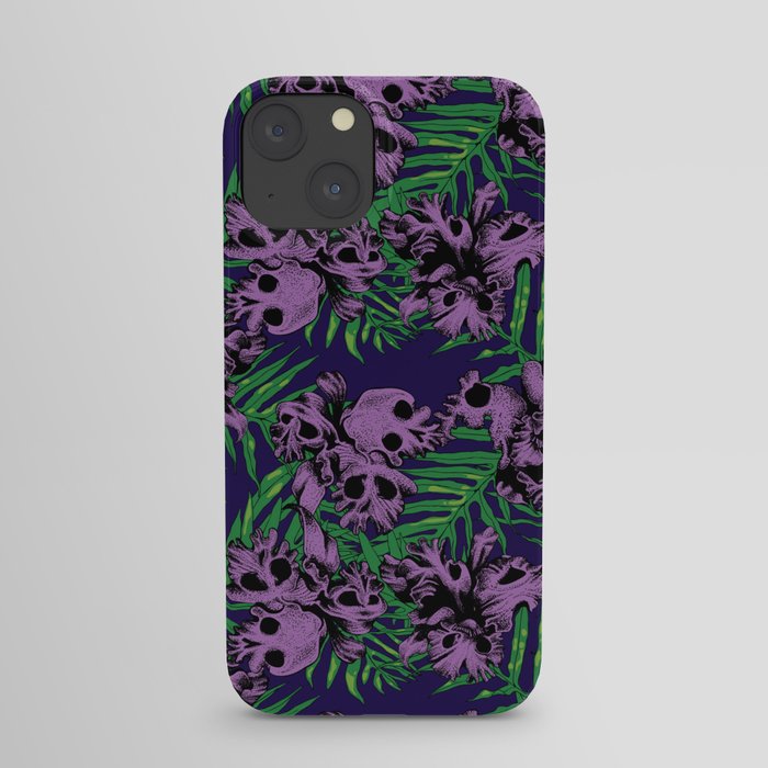 Orchid Skulls iPhone Case