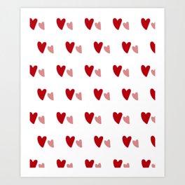 Small Red Heart Pack Art Print