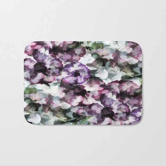Vintage Floral Abstract Bath Mat