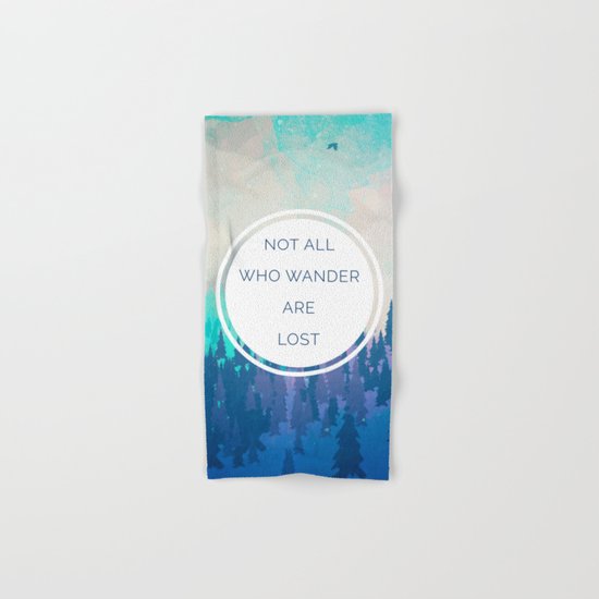 All Who Wander Travel Quote Hand & Bath Towel